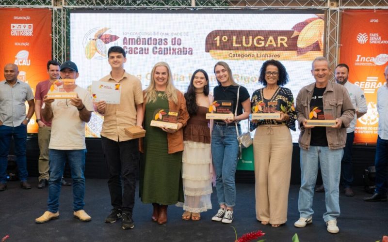 Produtores são premiados no 10° Concurso de Qualidade de Amêndoas de Cacau Capixaba